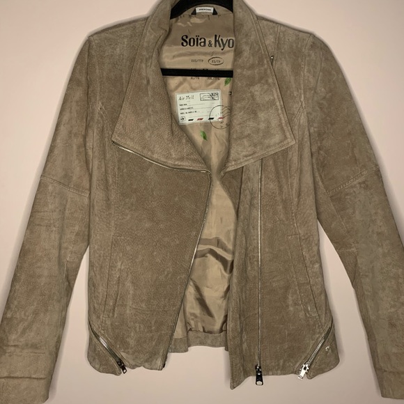 Soïa & Kyo beige leather jacket - Picture 2 of 5
